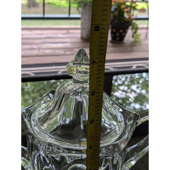 Old Williamsburg Sugar Bowl Dish Clear by IMPERIAL GLASS-OHIO Double Handles - Picture 14 of 16